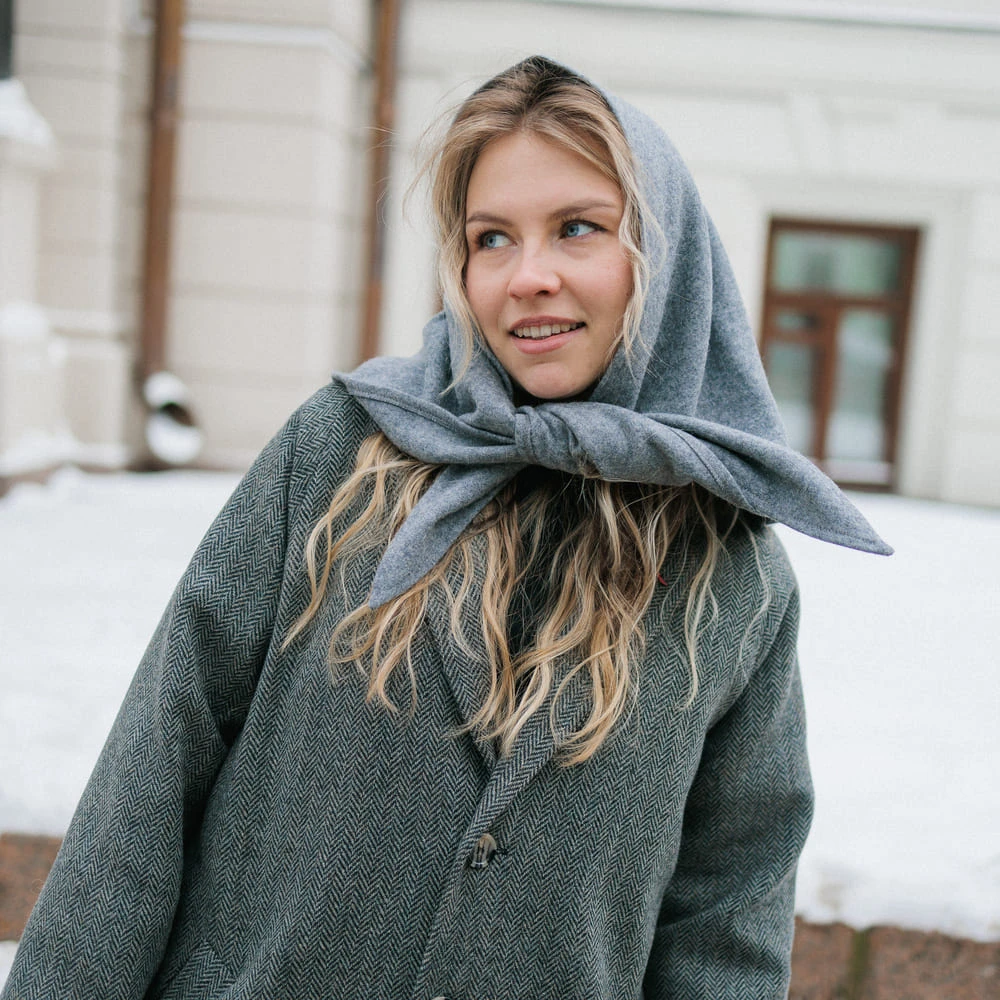 Косынка Friend Function шерстяная и серая (как будни) - фото 7