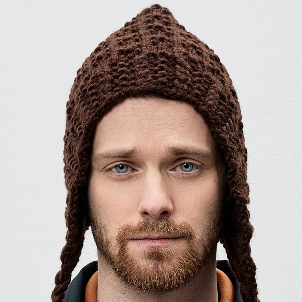 Чепчик CHECK YA HEAD фактурный коричневый 2663/2 - фото 3