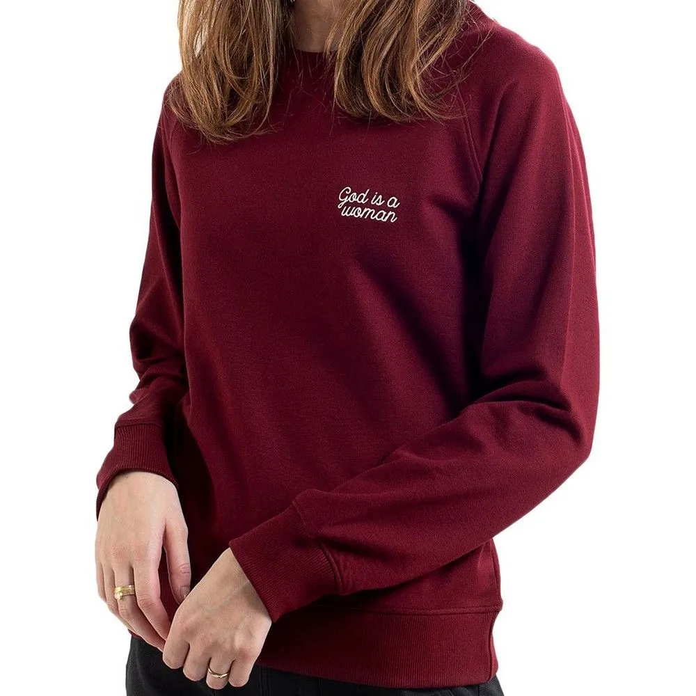 Свитшот Dedicated Ystad Raglan God is a Woman Burgundy женский - фото 4