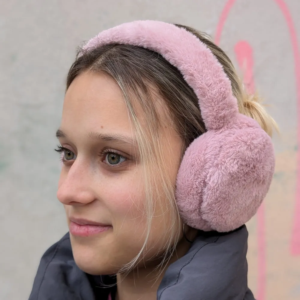 Теплые наушники розовые - фото 3