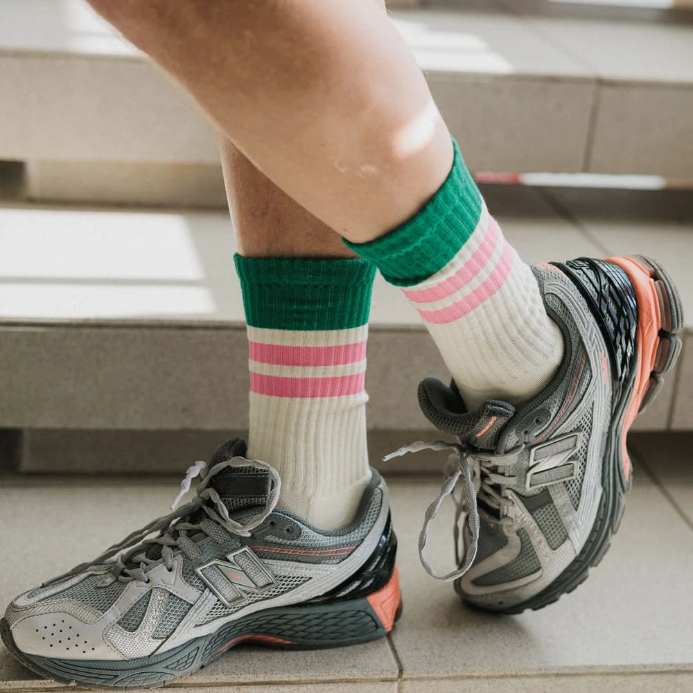 Носки Friend Function комфортные линии зеленый-розовый 40-46 - фото 1