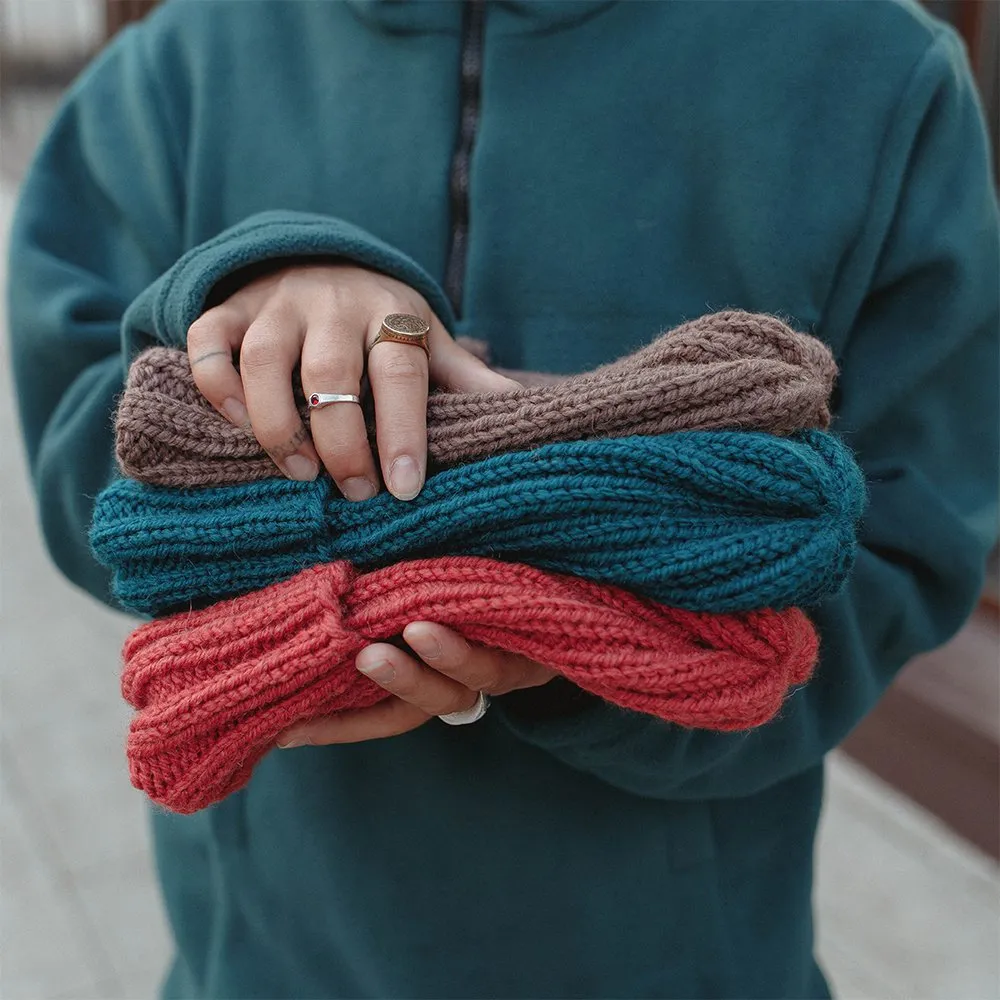 Шапка шерстяная Friend Function Крупной Вязки Орех - фото 6