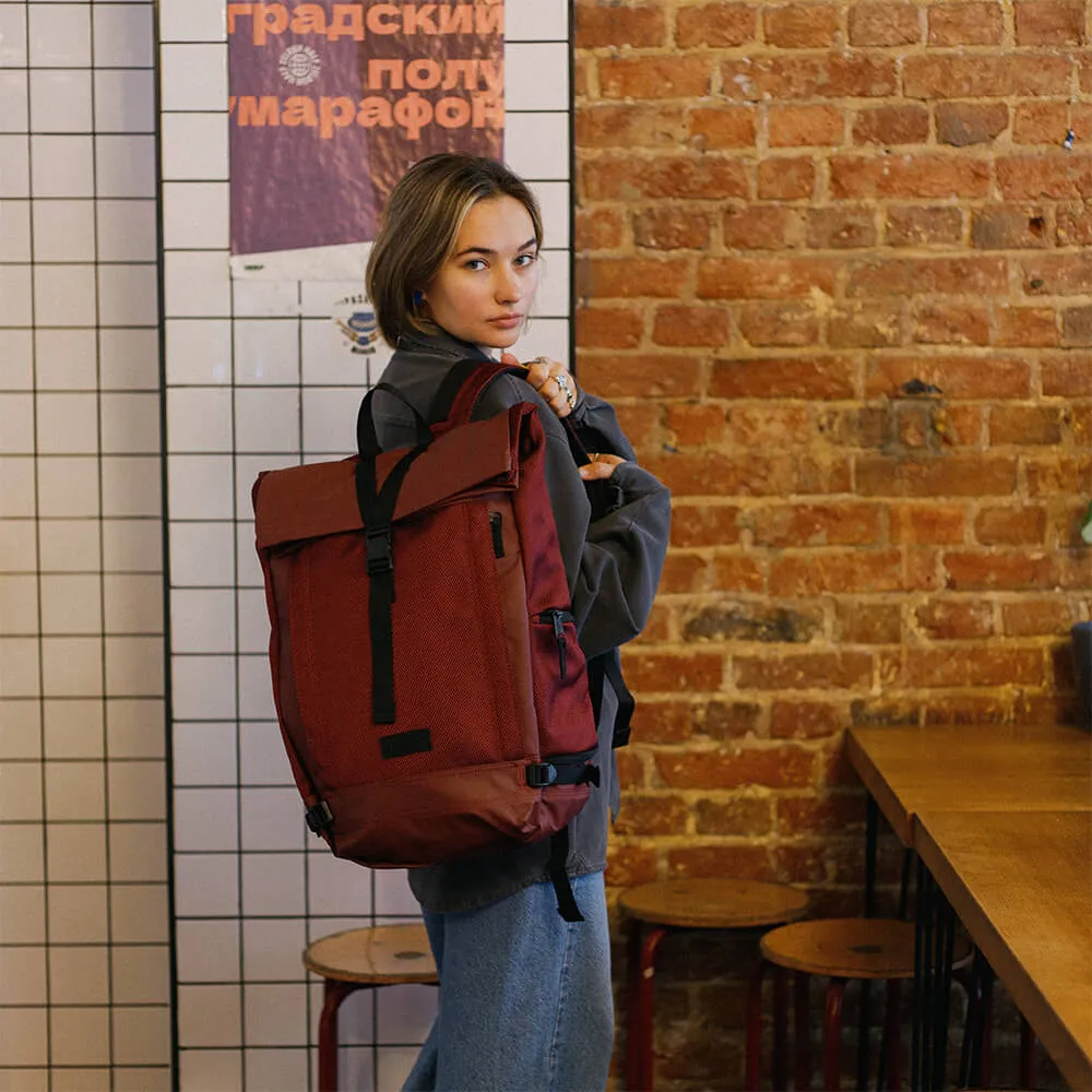 Рюкзак EASTPAK Tecum Roll Cnnct Burgundy - фото 2
