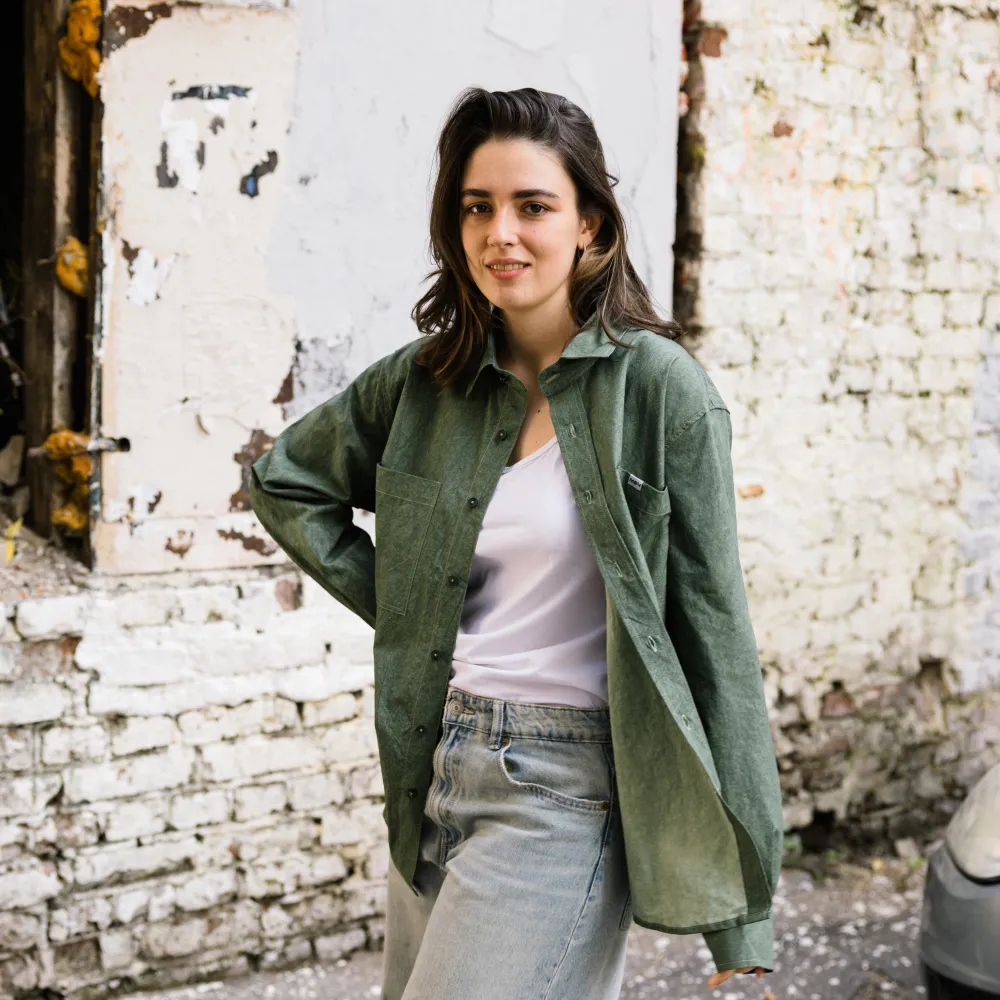 Рубашка Меч DYED Forest Green - фото 5