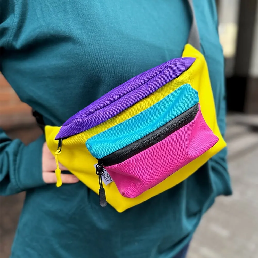 Сумка на пояс Friend Function colorblock большая хорошая - фото 7