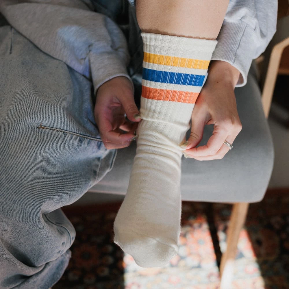 Носки Friend Function комфортные линии желтый-синий-оранжевый 36-40 - фото 5