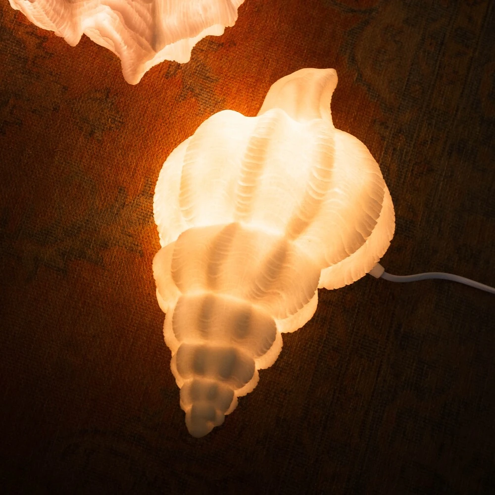 Настольная лампа в форме раковины Kersten вытянутая - фото 1