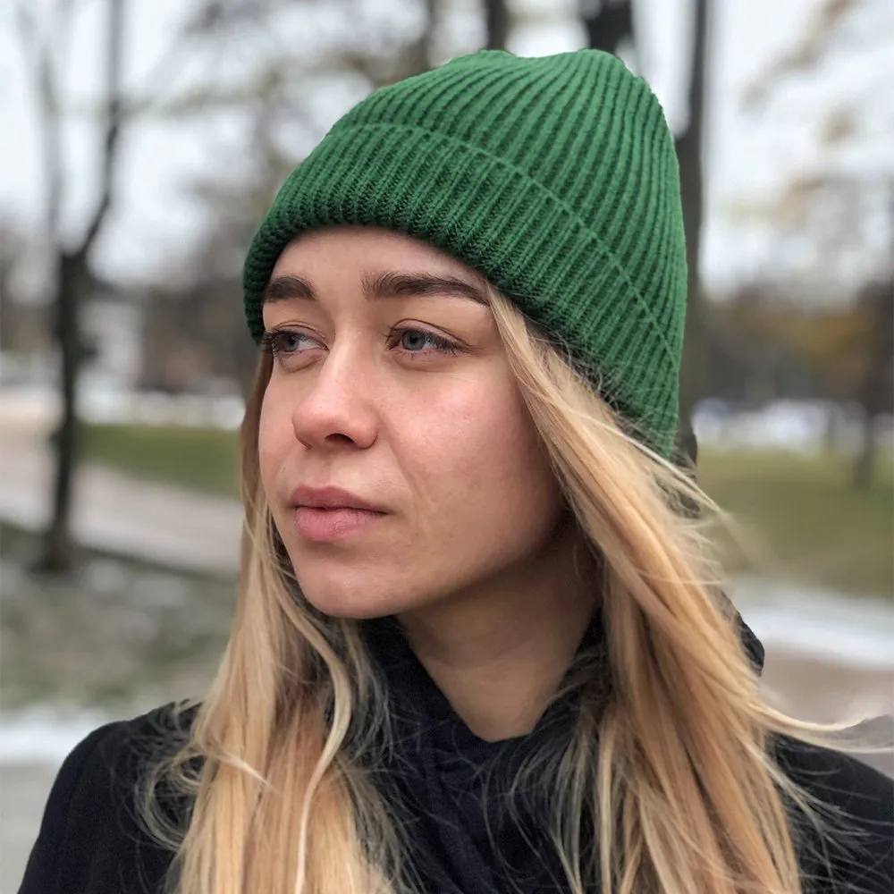 Шапка CHECK YA HEAD шерстяная темно-зеленый 1620 - фото 4