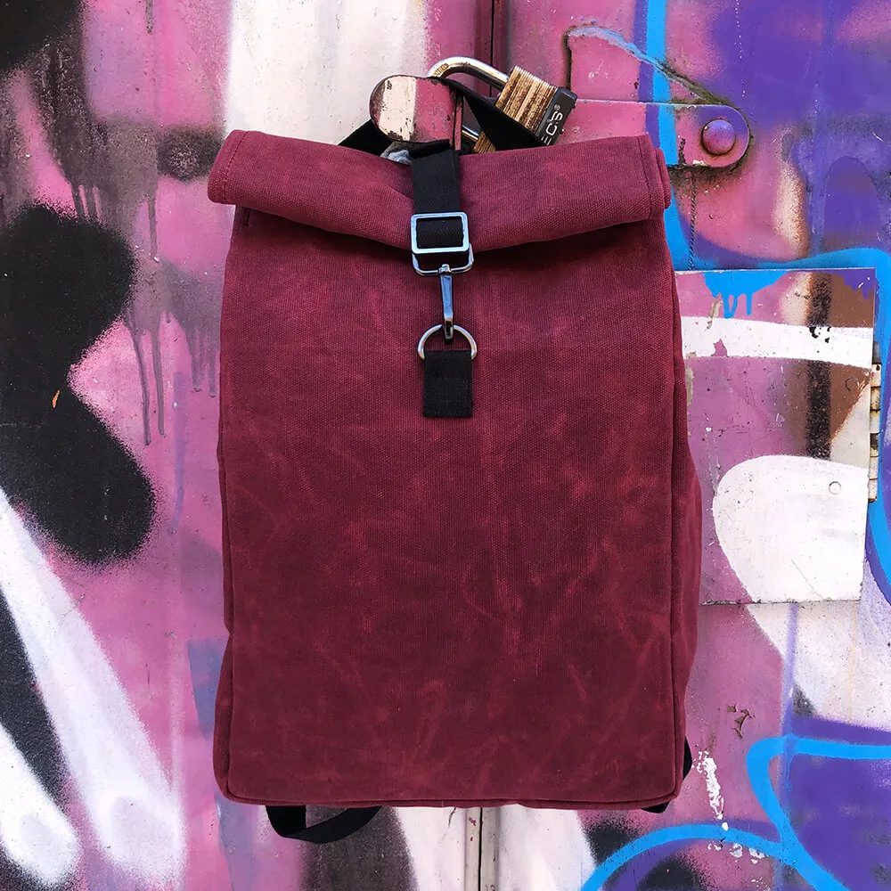 Рюкзак роллтоп из канваса Friend Function Mini винный - фото 6