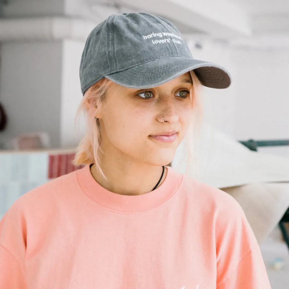 Бейсболка Faded с вышивкой boring weekend lovers' club - фото 9