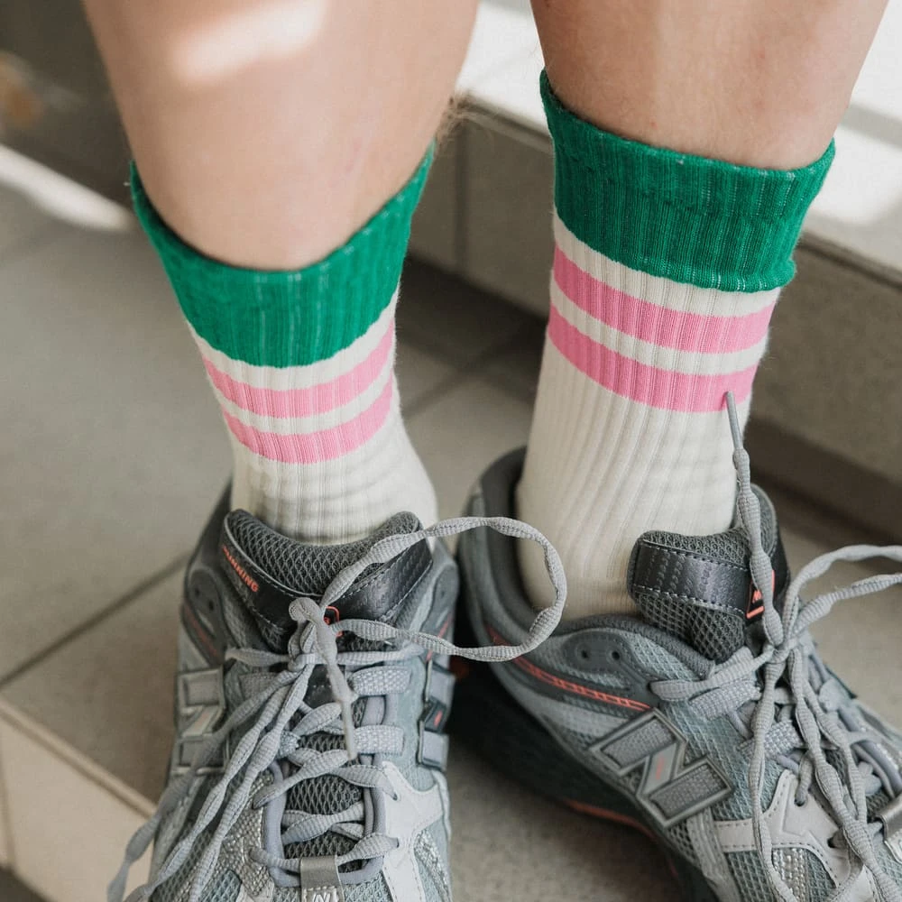 Носки Friend Function комфортные линии зеленый-розовый 36-40 - фото 5