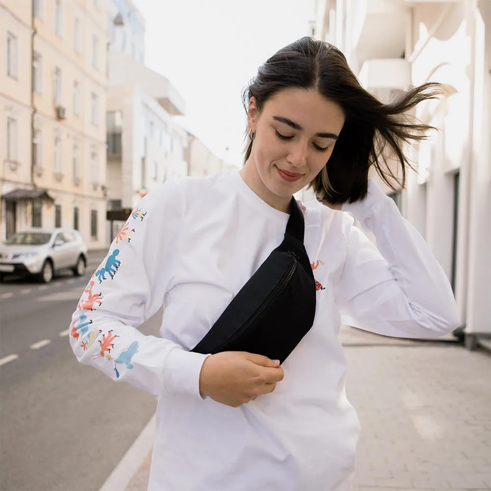 Сумка на пояс Friend Function Простая Черная - фото 5