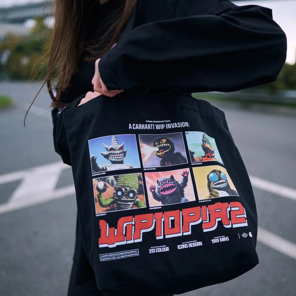 Сумка-тоут Carhartt WIP Canvas Graphic Tote Wiptopia 2 Black - фото 3