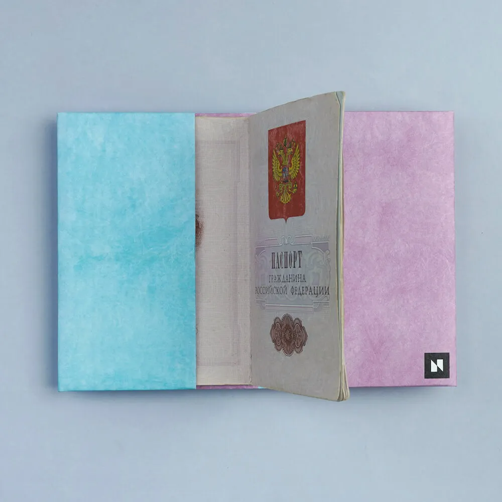 Обложка для паспорта из тайвека New Wallet Чайка и лодка - фото 3