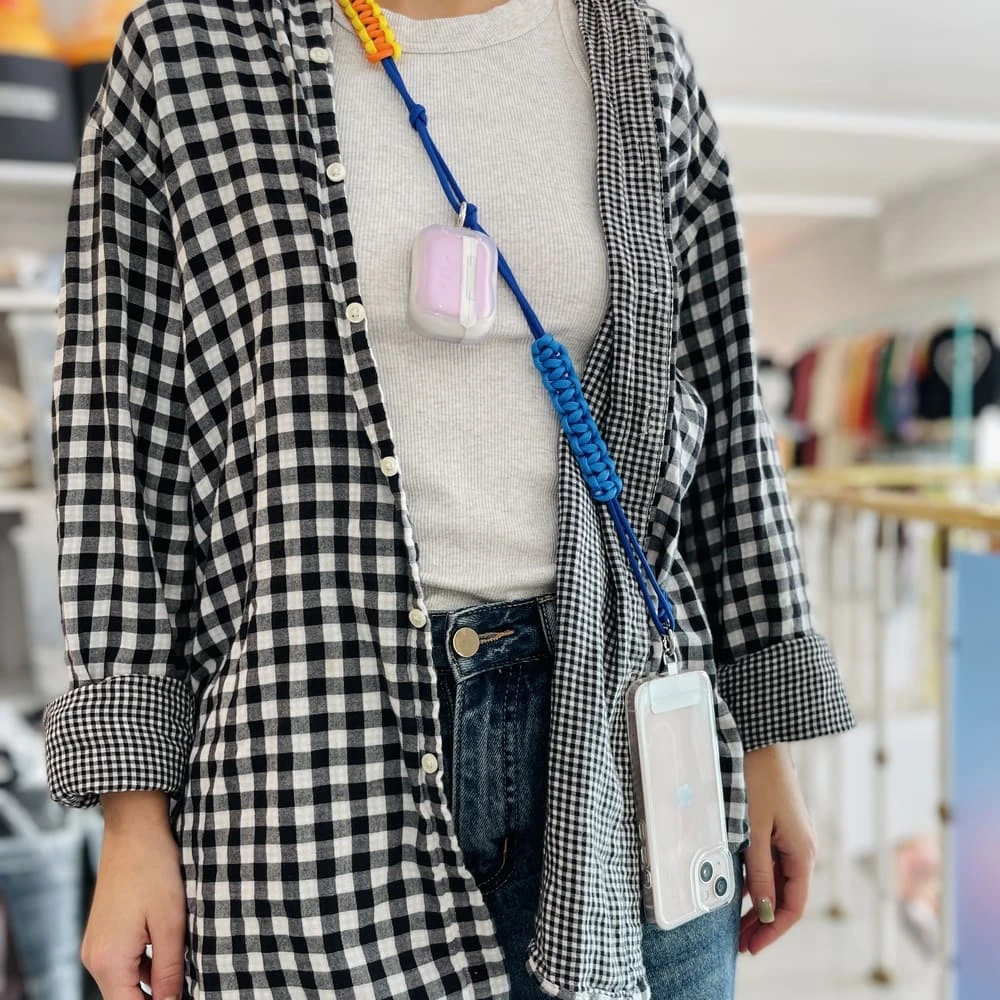 Подвес-шнур для телефона плетёный - фото 2