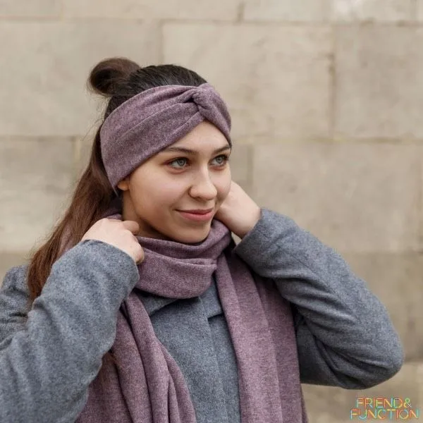 Шерстяной шарф Friend Function Сиреневый меланж - фото 5