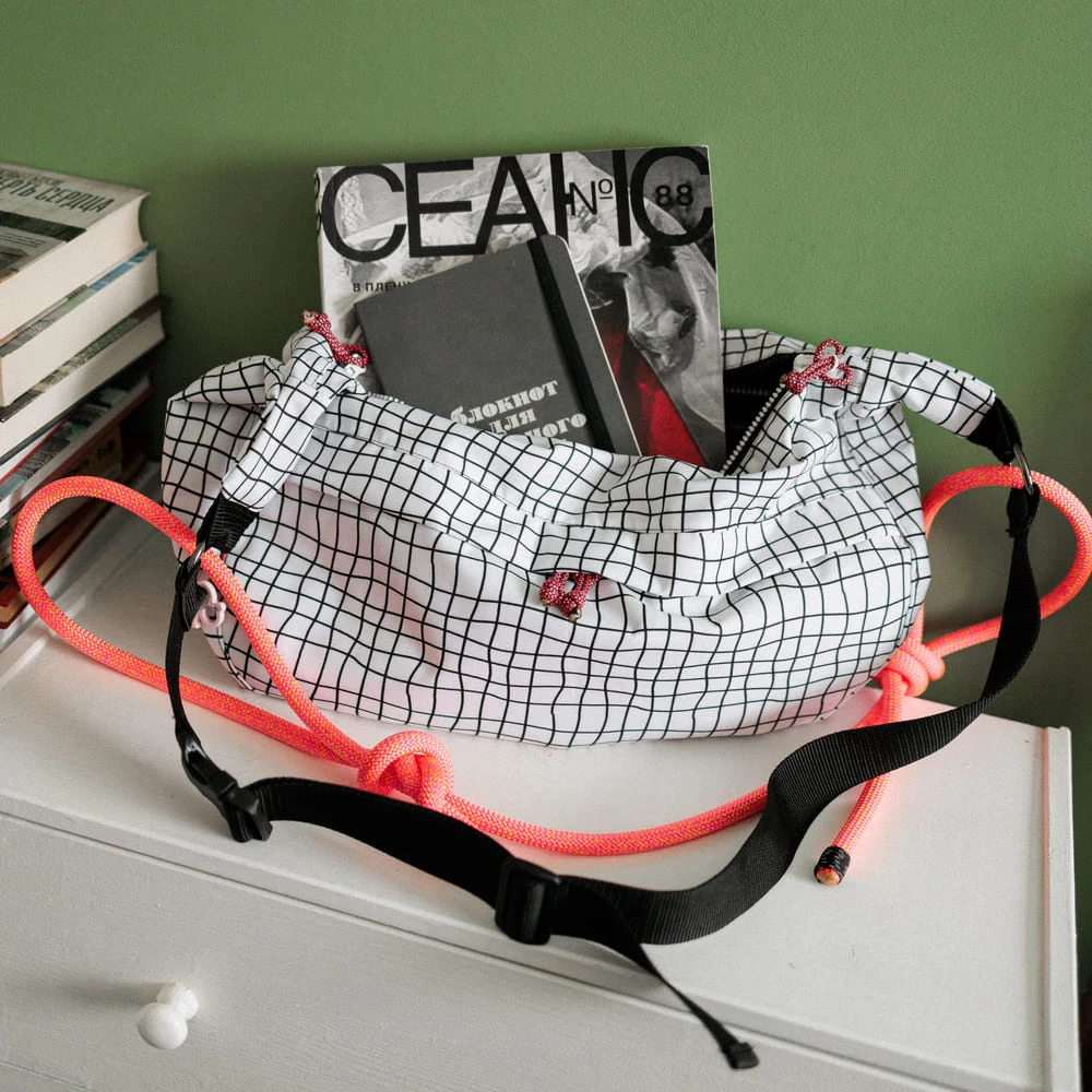 Сумка Friend Function ИЗИ белая в клеточку - фото 11