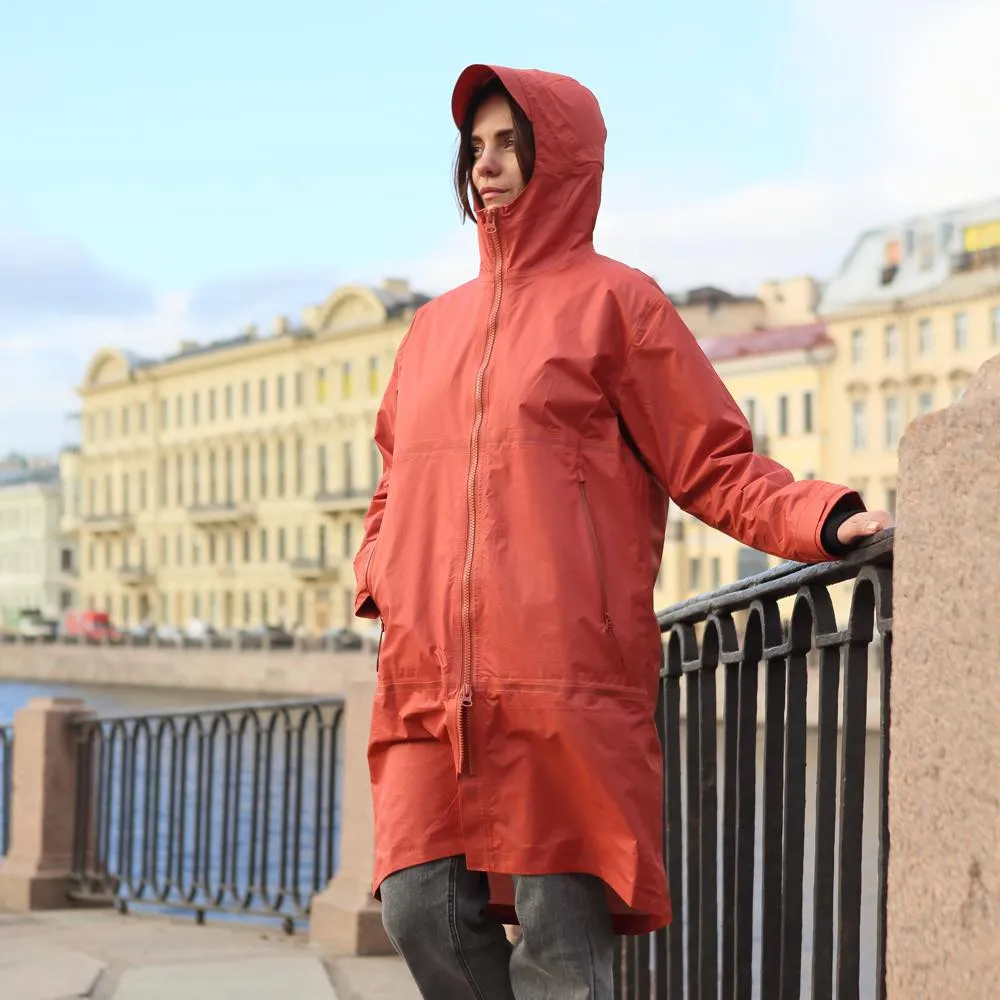 Плащ SHU oversize коралловый - фото 4