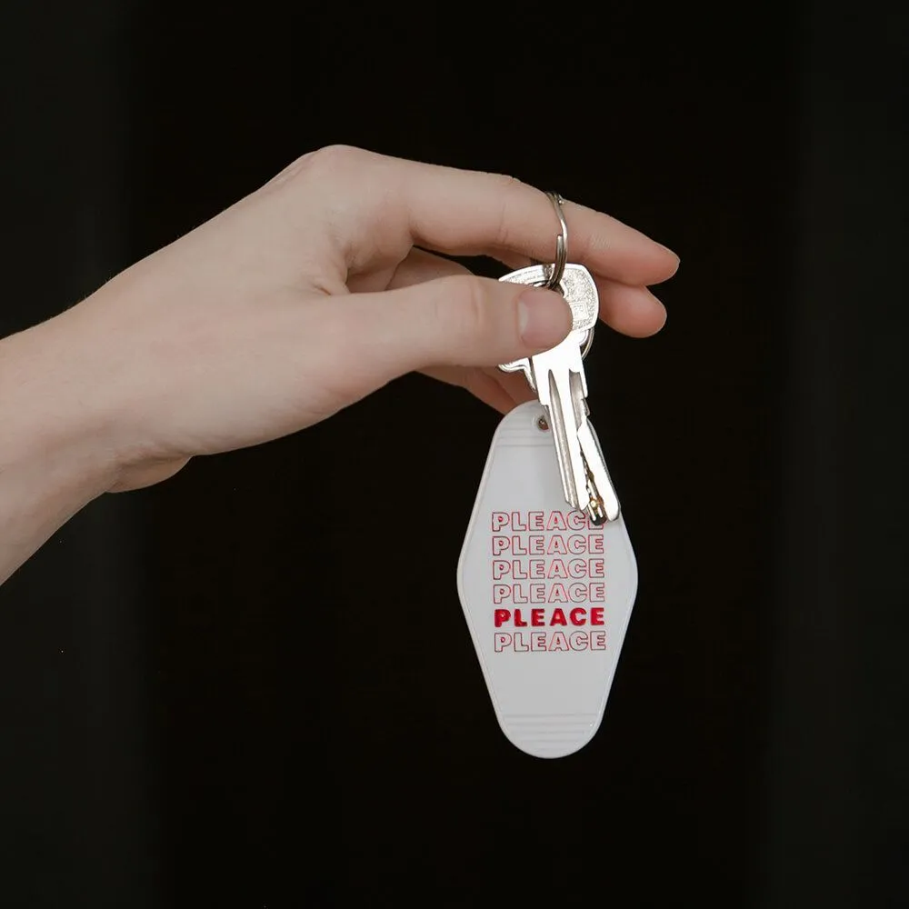 Брелок на ключи Friend Function PLEACE белый - фото 5