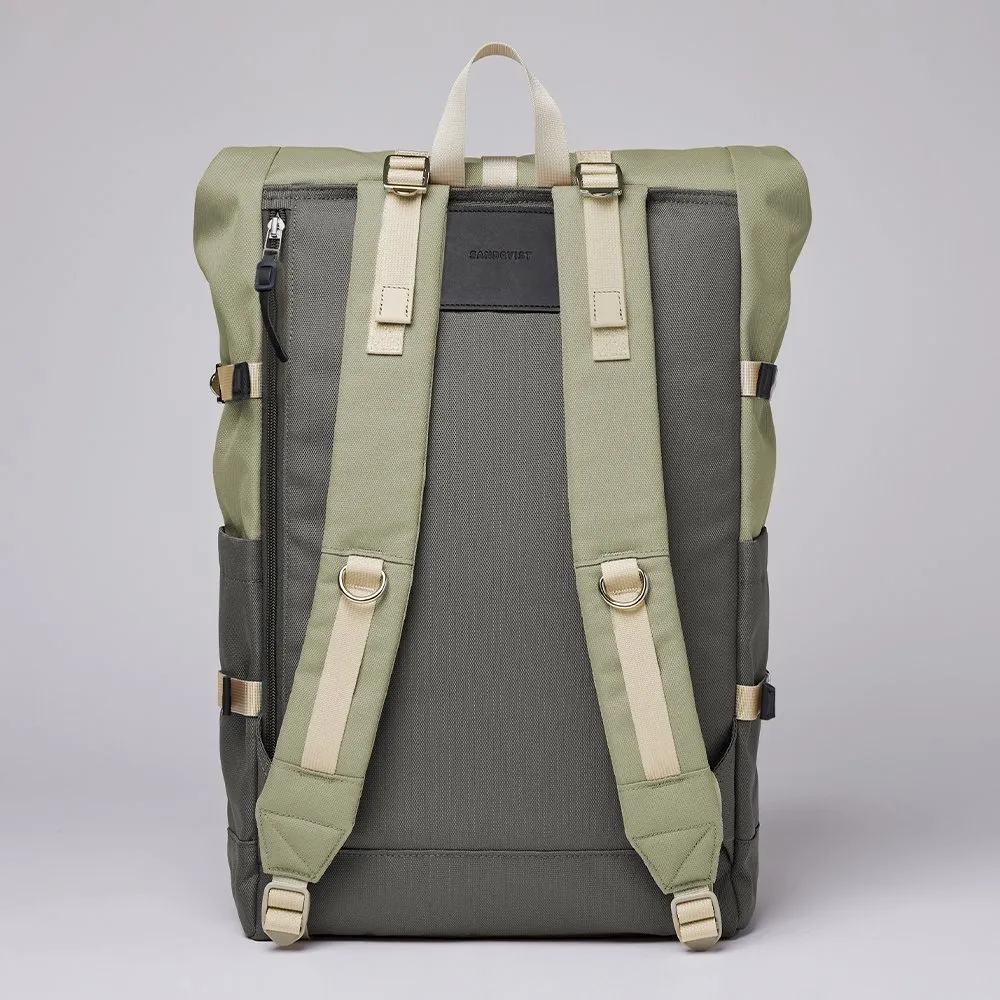 Рюкзак Sandqvist Bernt Multi Dew green - Night grey - фото 2