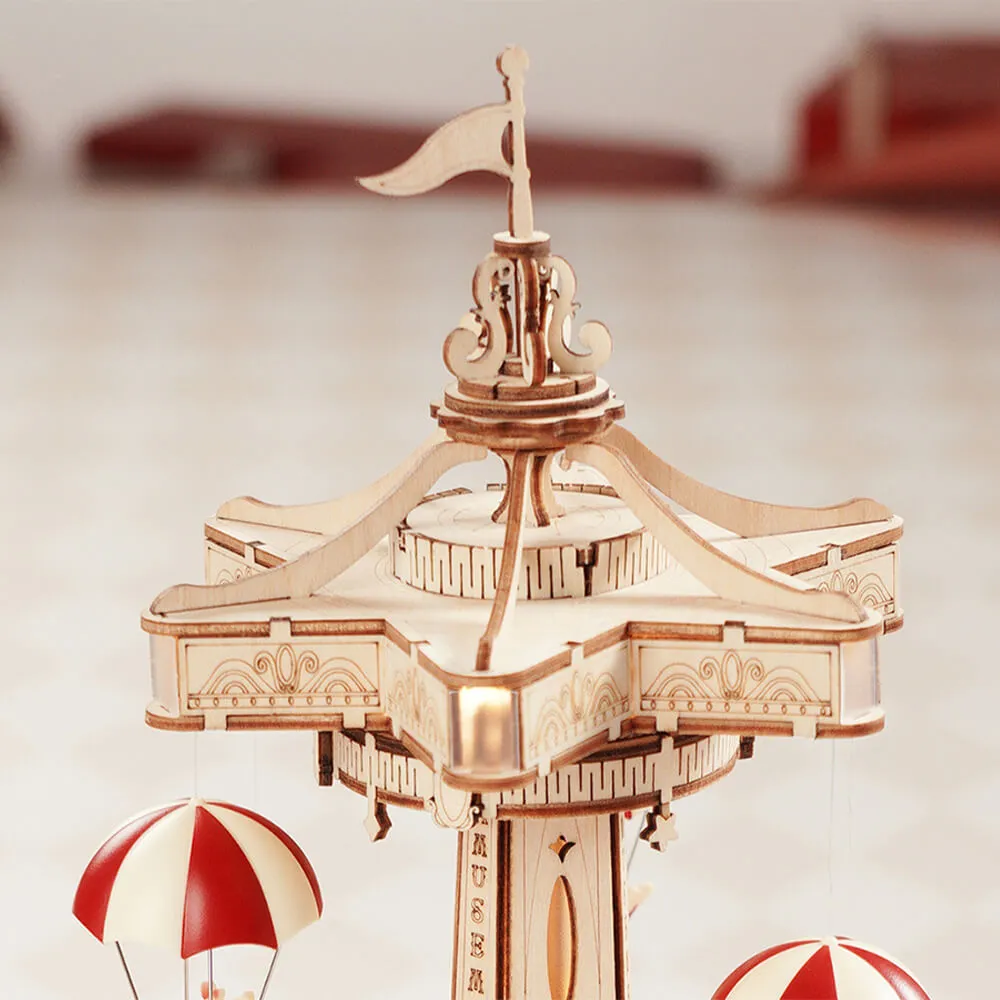 3D-пазл + музыкальная шкатулка Robotime Parachute Tower - фото 5