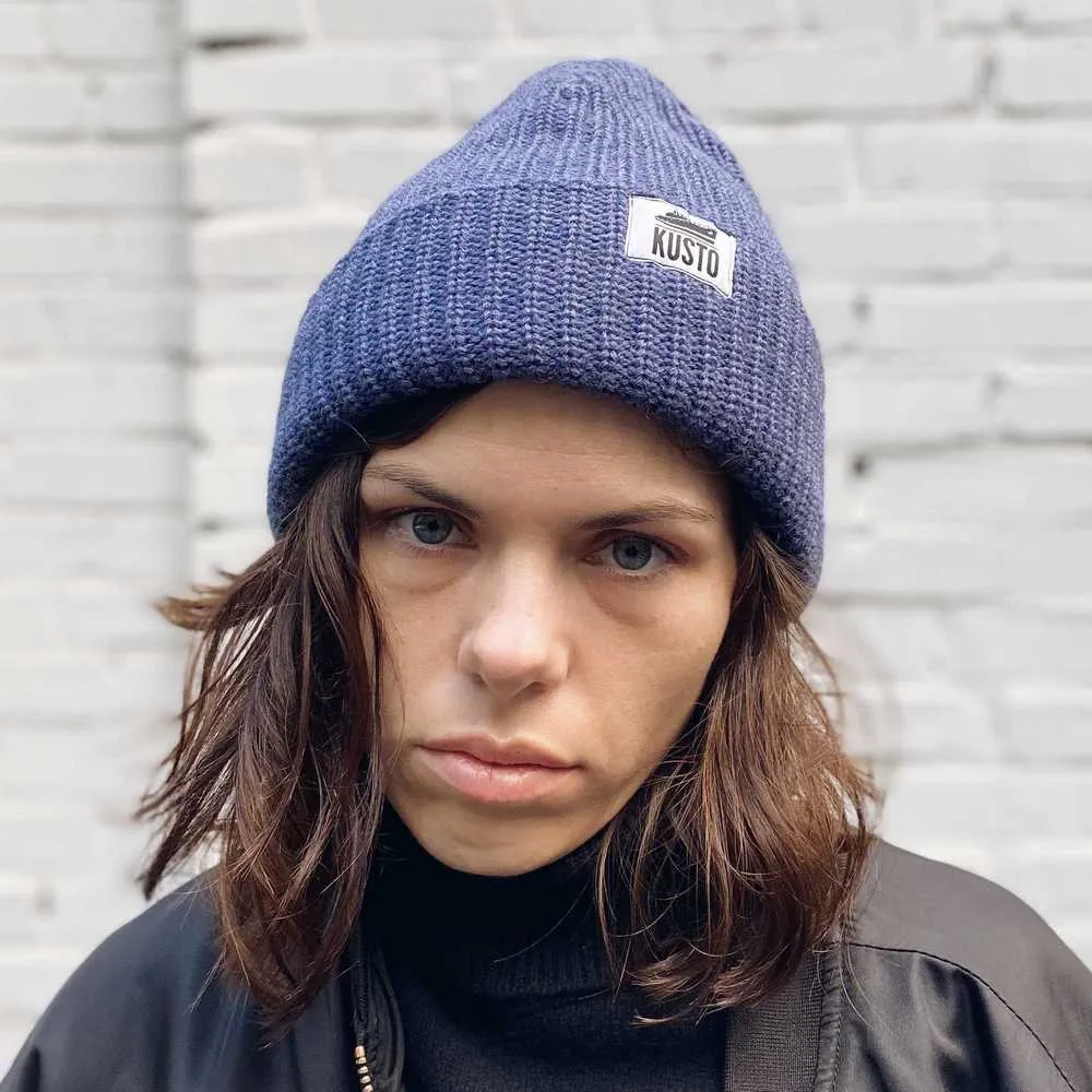 Шапка Kusto Heat грозовое небо с вышивкой - фото 5