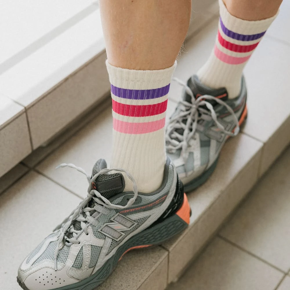 Носки Friend Function комфортные линии фиолетовый-малиновый-розовый 40-46 - фото 3
