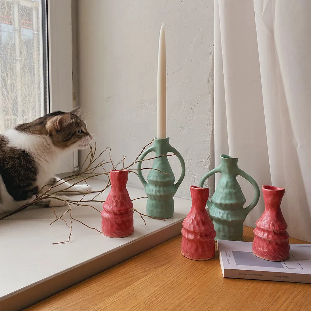 Подсвечник Юлии Каптур форма 1 коралловый - фото 6