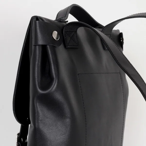 Кожаный рюкзак Kokosina средний черный - фото 5