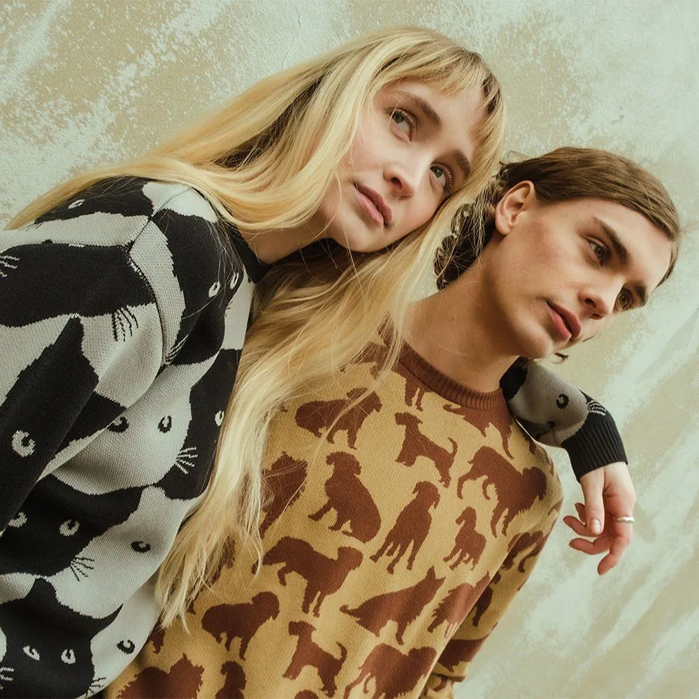 Свитер Dedicated Mora Dog Shapes Beige мужской - фото 5