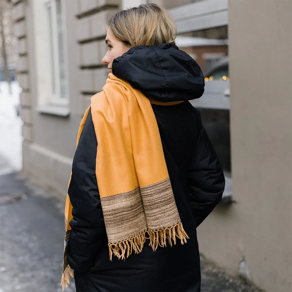 Большой шерстяной шарф Honey Gold Folk - фото 8