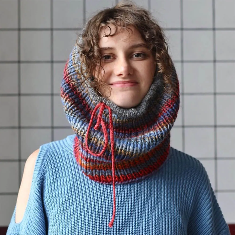 Ворот CHECK YA HEAD шерстяной синий меланж 2273 - фото 7