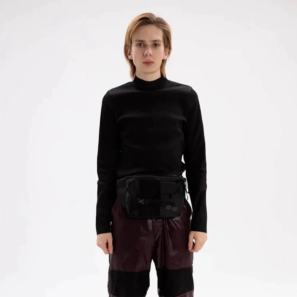 Сумка на пояс Pinqponq Tetrik Polished Black - фото 6