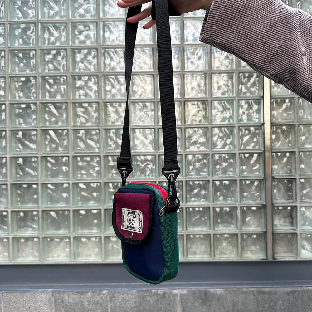 Мини сумка iyulstore бордово-сине-зелёная - фото 2