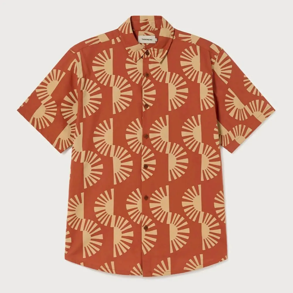 Рубашка Thinking Mu Big migdia Tom Сlay red мужская - фото 5