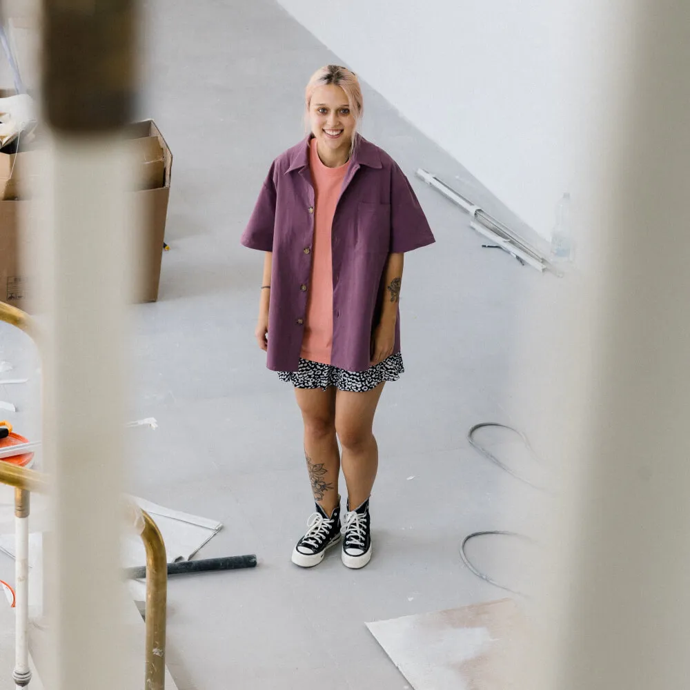 Рубашка с короткими рукавами Friend Function сиреневая - фото 6