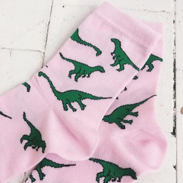 Носки Nikita Gruzovik розовые с зелеными дино 39-41 - фото 1