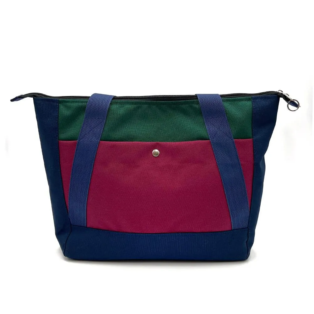 Сумка тоут iyulstore Бордово-зелёно-синий - фото 8