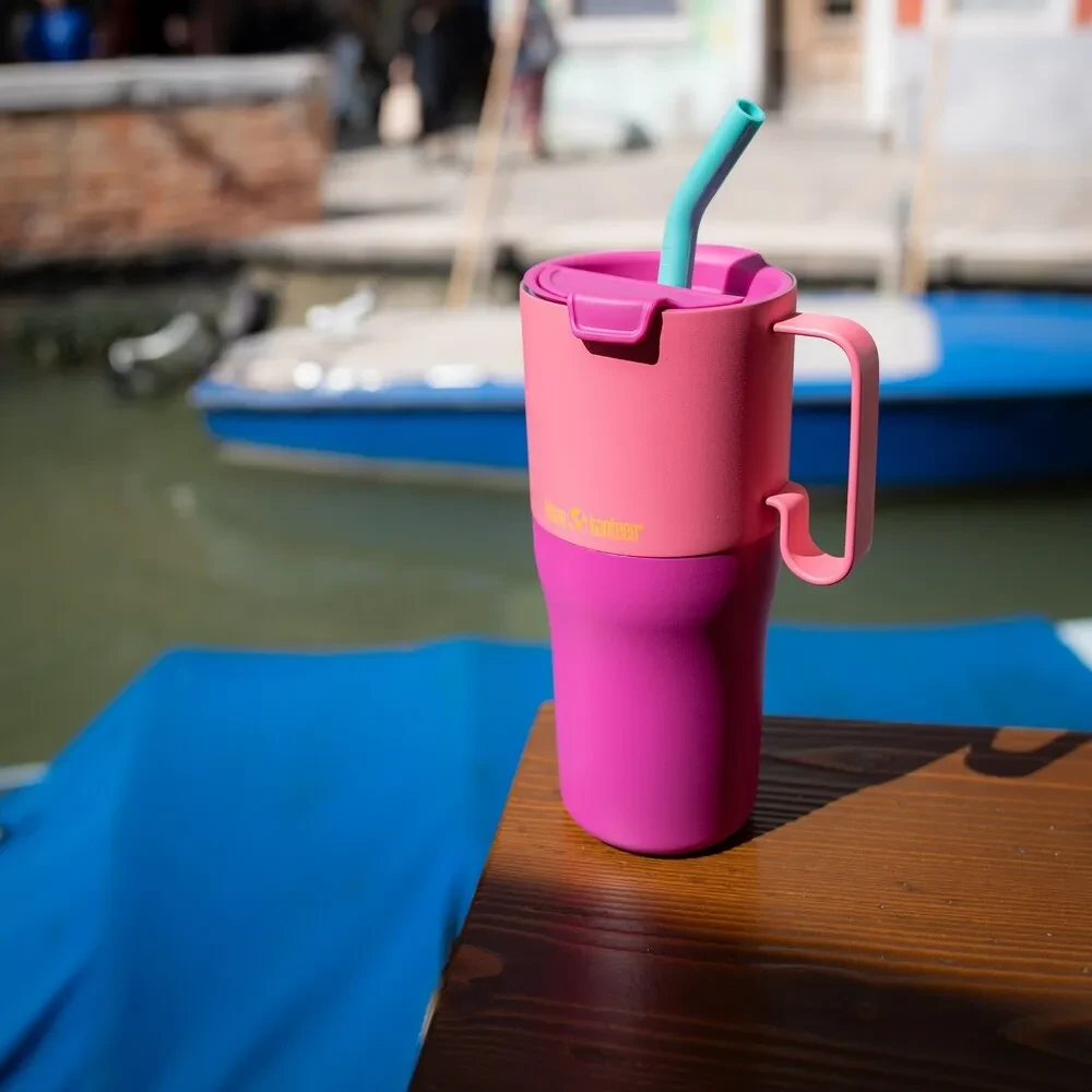 Термостакан Klean Kanteen Rise Tumbler 36oz Straw Lid (1065 мл) Pink Lemonade Kaleidoscope Limited - фото 1
