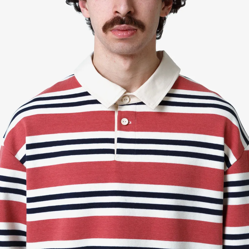 Регбийка МЕЧ RUGBY SHIRT Cream/Coral/Black - фото 8