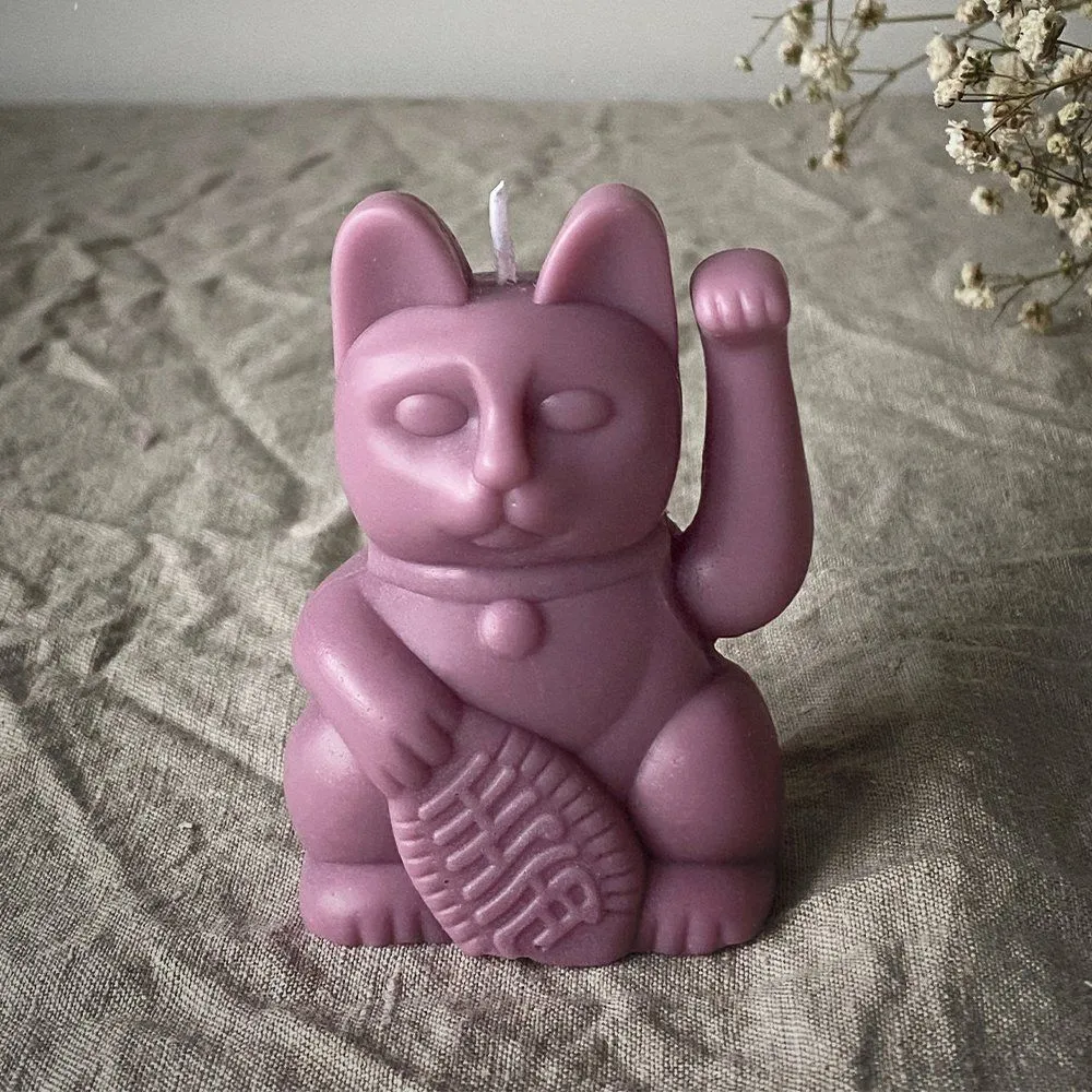 Ароматическая свеча Unification Love Lucky Cat розовая - фото 1