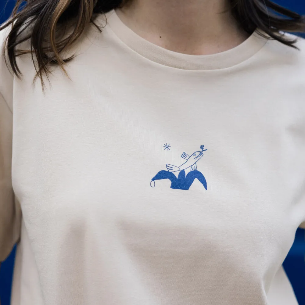 Футболка Friend Function Los Animales бежевая оверсайз - фото 4