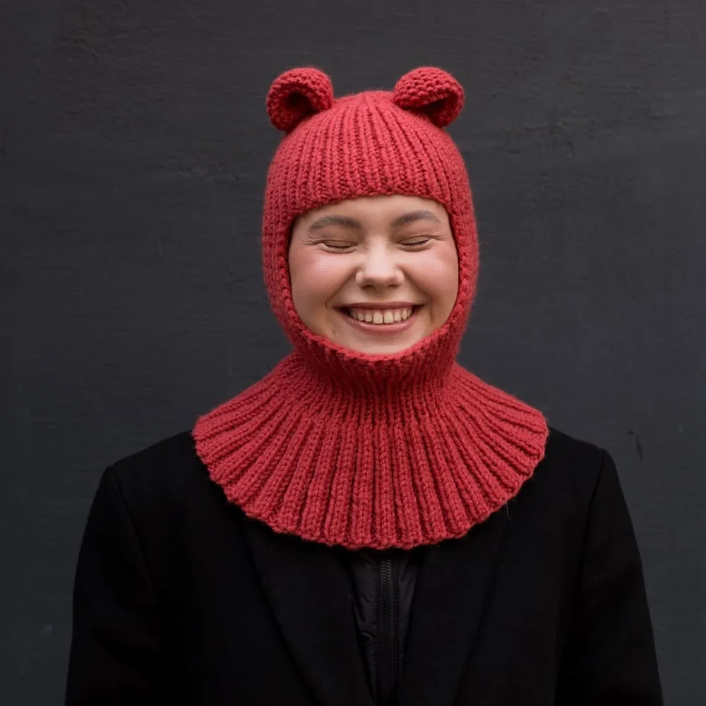 Балаклава Friend Function с ушками коралловая - фото 9