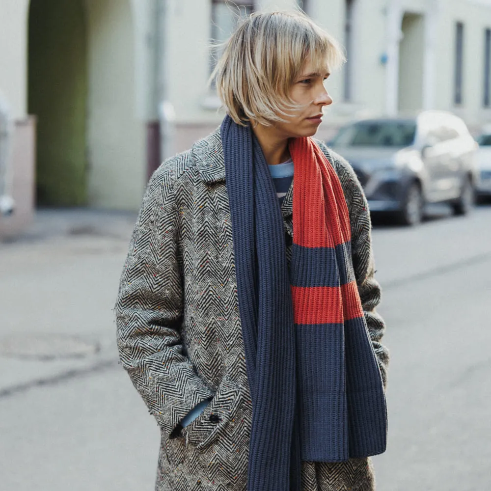 Вязаный шарф Friend Function Графитовый с коралловым - фото 10