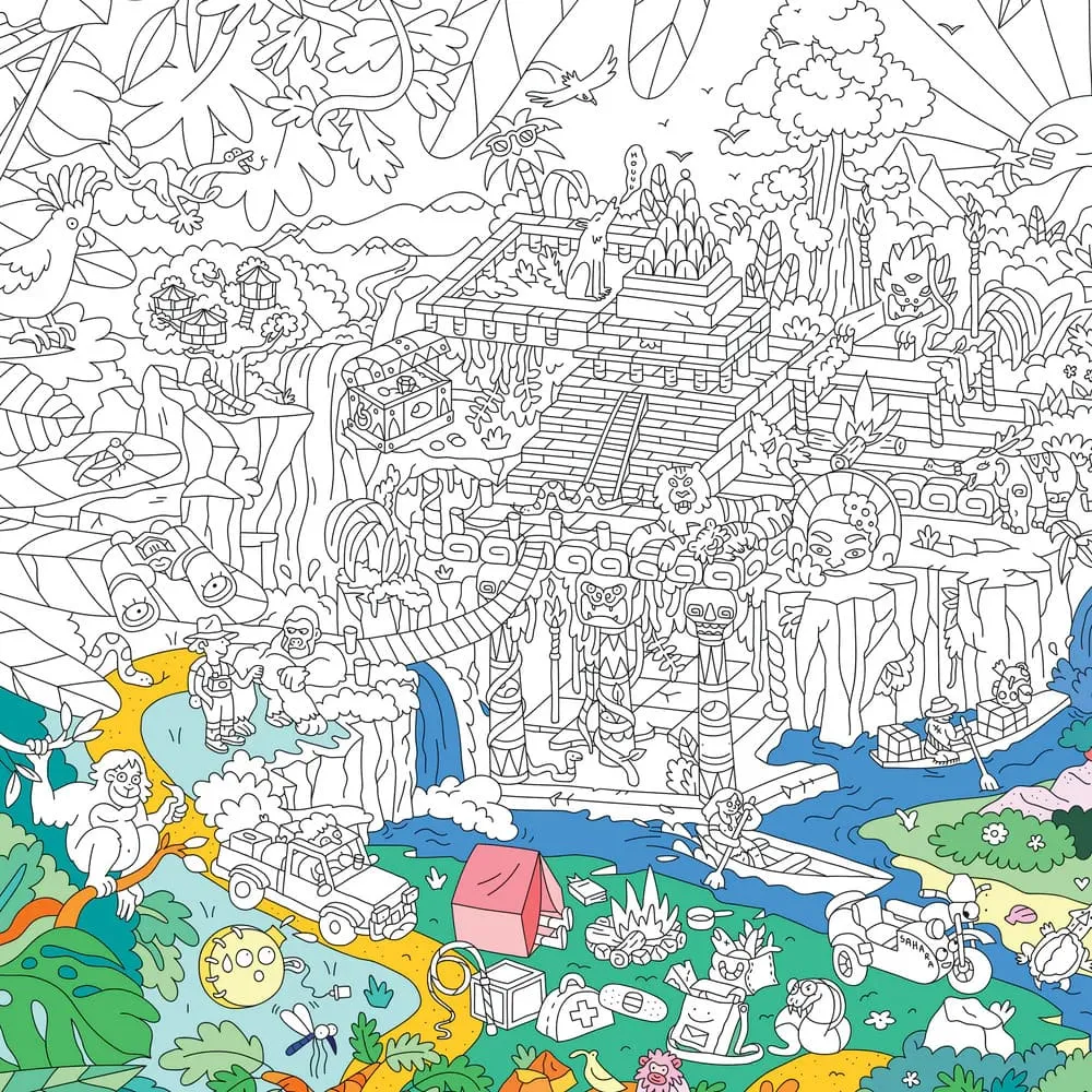 Огромная раскраска OMY Jungle - фото 5