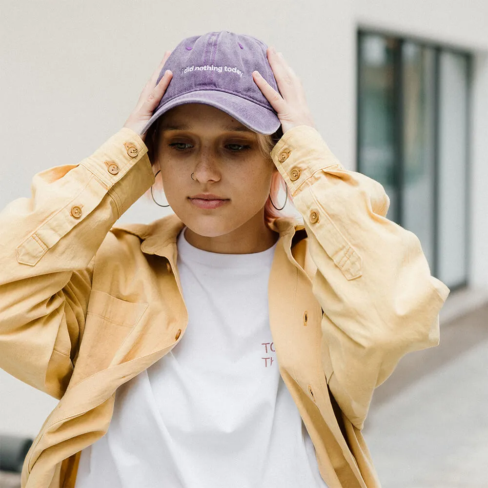 Бейсболка Faded с вышивкой I did nothing today - фото 5