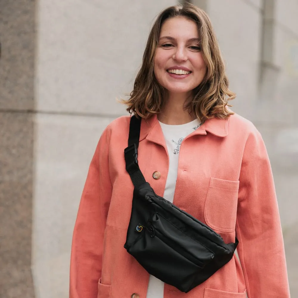 Сумка Friend Function большая хорошая прорезиненная (черная) - фото 5