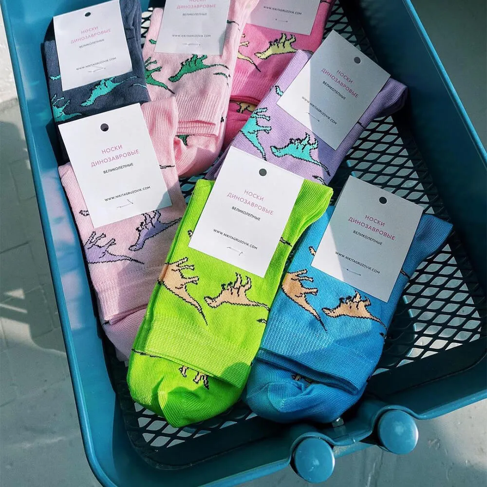 Носки Nikita Gruzovik динозавровые голубые 42-44 - фото 3