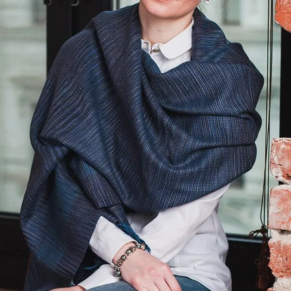 Большой шерстяной шарф Riverside Melange Folk - фото 2