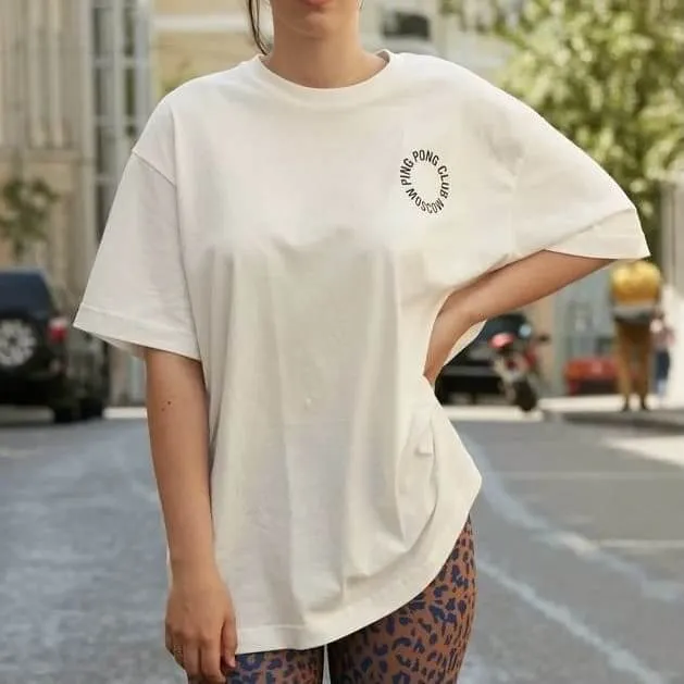 Футболка Ping Pong Club Moscow 10 лет белая - фото 4